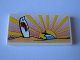 Part No: 87079pb0047  Name: Tile 2 x 4 with Sunset and Beach Pattern (Sticker) - Set 10220