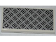 Part No: 87079pb0100  Name: Tile 2 x 4 with Tread Plate and 4 Silver and White Rivets Pattern (Sticker) - Sets 4205 / 4430 / 60004