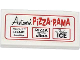 Part No: 87079pb0161  Name: Tile 2 x 4 with 'Antonio's PIZZA-RAMA' Advertising Pattern (Sticker) - Set 79104