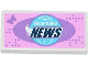 Part No: 87079pb0162  Name: Tile 2 x 4 with Butterfly and Globe with 'Heartlake NEWS' Pattern (Sticker) - Set 41056