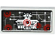 Part No: 87079pb0185  Name: Tile 2 x 4 with Ninjago Temple and White and Red Dots on Screen Pattern (Sticker) - Set 70728