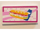 Part No: 87079pb0314  Name: Tile 2 x 4 with Sandwich and Blue Drink Bottle with Magenta Border Pattern (Sticker) - Set 41058
