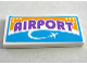 Part No: 87079pb0437  Name: Tile 2 x 4 with Medium Lavender 'Airport' and White Airplane Pattern (Sticker) - Set 41109