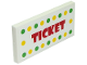 Part No: 87079pb0487  Name: Tile 2 x 4 with 'TICKET' Pattern (Sticker) - Set 10261