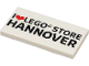 Part No: 87079pb0814  Name: Tile 2 x 4 with 'I Heart LEGO STORE HANNOVER' Pattern