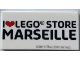 Part No: 87079pb0908  Name: Tile 2 x 4 with 'I Heart LEGO STORE MARSEILLE' Pattern