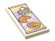 Part No: 87079pb0913  Name: Tile 2 x 4 with Pie, Croissant and Pretzel Menu Pattern