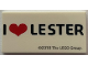 Part No: 87079pb1314  Name: Tile 2 x 4 with 'I Heart LESTER' Pattern