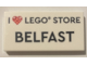 Part No: 87079pb1592  Name: Tile 2 x 4 with 'I Heart LEGO STORE BELFAST' Pattern