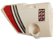 Part No: 87080pb052  Name: Technic, Panel Fairing # 1 Small Smooth Short, Side A with Red and Silver Stripes and 'NO STEP' Pattern (Sticker) - Set 42057