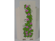 Part No: 87421pb042R  Name: Panel 3 x 3 x 6 Corner Wall without Bottom Indentations with Ivy Trunks with 10 Magenta Flowers Pattern 2 (Sticker) - Set 41055