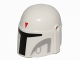 Part No: 87610pb07  Name: Minifigure, Headgear Helmet with Holes, SW Mandalorian with Red Triangle and Light Bluish Gray Pattern