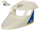 Part No: 87613pb017  Name: Aircraft Fuselage Forward Top Curved 6 x 10 x 4 with 3 Window Panes with Gold Star Badge on Top and Number 03 Pattern on Both Sides (Stickers) - Set 60243