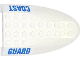 Part No: 87615pb03  Name: Aircraft Fuselage Aft Section Curved Top 6 x 10 with Blue 'COAST' and 'GUARD' Pattern on Both Sides (Stickers) - Sets 60013 / 60015