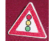 Part No: 892pb002  Name: Road Sign 2 x 2 Triangle with Clip with Traffic Light Pattern