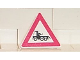 Part No: 892pb008  Name: Road Sign 2 x 2 Triangle with Clip with Red Border and Truck Pattern
