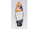 Part No: 90397pb001  Name: Minifigure, Utensil Surfboard Standard with Black Palm Tree on Orange Sunset Background and Black Flower Pattern