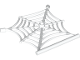 Part No: 90981  Name: Spider Web Flat with Hollow Stud, Bar Ends, and Bar