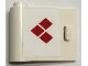 Part No: 92262pb006  Name: Door 1 x 3 x 2 Left - Open Between Top and Bottom Hinge with 3 Red Diamonds Pattern (Sticker) - Set 70921