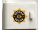 Part No: 92262pb009  Name: Door 1 x 3 x 2 Left - Open Between Top and Bottom Hinge with 'GOTHAM POLICE' Star Badge Logo Pattern (Sticker) - Set 70912