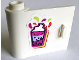 Part No: 92262pb011  Name: Door 1 x 3 x 2 Left - Open Between Top and Bottom Hinge with Magenta and Dark Purple Bubble Tea Cup with Face Pattern (Sticker) - Set 41733