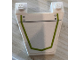 Part No: 93348pb010  Name: Wedge 4 x 4 Taper with Stud Notches with Lime Stripe, Black Line and Rivets Pattern (Sticker) - Set 75342