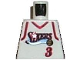 Part No: 973bpb184  Name: Torso NBA Philadelphia 76ers #3 (White Jersey) Pattern