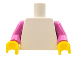 Part No: 973c003  Name: Torso Plain / Dark Pink Arms / Yellow Hands