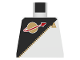 Part No: 973p6b  Name: Torso Space Futuron Black Pattern, Gold Zipper and Classic Logo