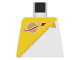 Part No: 973p6e  Name: Torso Space Futuron Yellow Pattern, Gold Zipper and Classic Logo