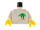 Part No: 973pb0017c01  Name: Torso Paradisa Palm Tree Pattern / White Arms / Yellow Hands
