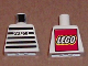 Part No: 973pb0056a  Name: Torso Jail Stripes with Number 23768 Pattern - LEGO Logo on Back