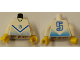 Part No: 973pb0213c01  Name: Torso Soccer Blue Chevron, Number 5, and Yellow Neck Pattern / White Arms / Yellow Hands