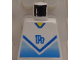 Part No: 973pb0216  Name: Torso Soccer Blue Chevron, Number 14, and Yellow Neck Pattern
