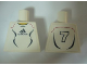 Part No: 973pb0561  Name: Torso Soccer Adidas Logo, White and Black No.7 Pattern (Stickers)