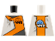 Part No: 973pb0685  Name: Torso World Racers - WR Logo on Orange Inset Front and Back Pattern