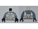 Part No: 973pb0968c01  Name: Torso SW Wolfpack Clone Trooper Pattern / Sand Blue Arms / Black Hands