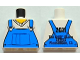 Part No: 973pb1134  Name: Torso V-Neck Shirt with Blue Overalls Front, 2011 The LEGO Store Pleasanton, CA Back Pattern