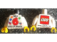 Part No: 973pb1640c01  Name: Torso LEGO World Denmark 2014 and Number 6 Pattern / White Arms / Yellow Hands