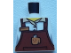 Part No: 973pb2033  Name: Torso Reddish Brown Apron Female Outline with Cup and Name Tag Pattern