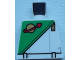 Part No: 973pb2035  Name: Torso Space Futuron Green Pattern, Gold Zipper and Classic Logo, White Belt