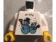 Part No: 973pb2192c01  Name: Torso Kladno with 'PF 2016' and 2 Snowmen on Front, Lego Logo on Back Pattern / White Arms / Yellow Hands