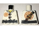 Part No: 973pb2534  Name: Torso Ninjago Dark Orange Flower Medallion and Toggle Buttons, Black Sash, Pipe on Back Pattern