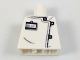 Part No: 973pb2934  Name: Torso Lab Coat with Black and Silver Clasps, ID Badge Pattern