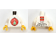 Part No: 973pb3206c01  Name: Torso Kladno with Christmas Tree Ornament on Front,  'PF 2017' and Lego Logo on Back Pattern / White Arms / Yellow Hands