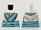 Part No: 973pb4000  Name: Torso Ninjago Robe with Medium Blue Trim and Medium Azure Sash Pattern