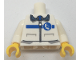 Part No: 973pb4183c01  Name: Torso Zipper Jacket with Blue LEGO Life Logo and Tie Pattern / White Arms / Yellow Hands