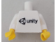 Part No: 973pb4249c01  Name: Torso Black Unity Logo Pattern / White Arms / Yellow Hands