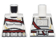 Part No: 973pb5790  Name: Torso SW Armor Stormtrooper, Simplified Armor with Shoulder Belts, Dark Red Bandages Around Chest and Stomach, Gold Cracks Pattern