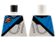 Part No: 973pb5939  Name: Torso Spacesuit with Dark Azure Panel, Classic Space Logo, Black Stripe, and Sand Blue Collar Pattern
